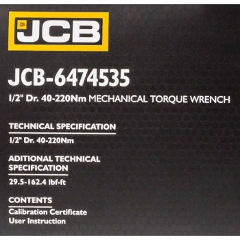 Динамометричен ключ 1/2" ,40-220 Nm JCB Динамометричен ключ 1/2" ,40-220 Nm JCB