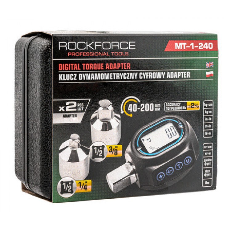 Цифров динамометричен адаптер 1/2”, 40-200 Nm , ROCKFORCE Цифров динамометричен адаптер 1/2”, 40-200 Nm , ROCKFORCE