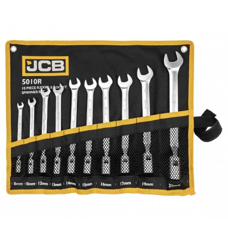 Комплект глухи звездогаечни ключове JCB – 10ч , 8-21мм , 5010R