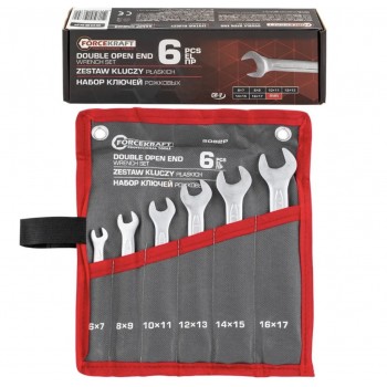 Комплект гаечни ключове FORCEKRAFT 6 части, 6–17 мм , FK-5062P