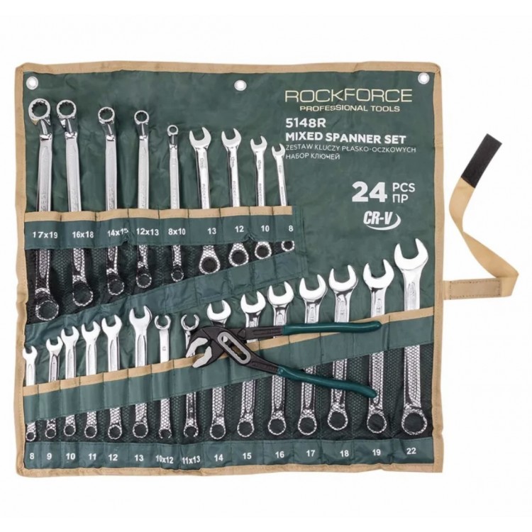 Комплект MIX професионални ключове 24 части ROCKFORCE RF-5148R