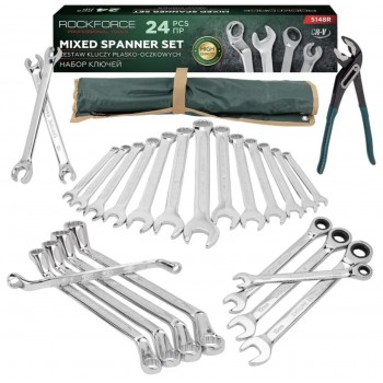 Комплект MIX професионални ключове 24 части ROCKFORCE RF-5148R
