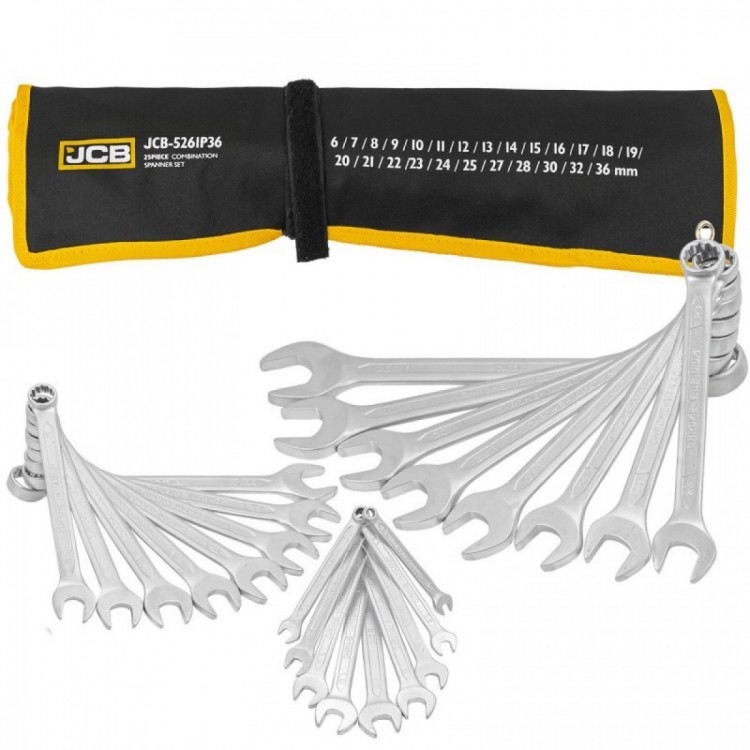 Комплект звездогаечни ключове JCB 25бр, 6-36MM Комплект звездогаечни ключове JCB 25бр, 6-36MM