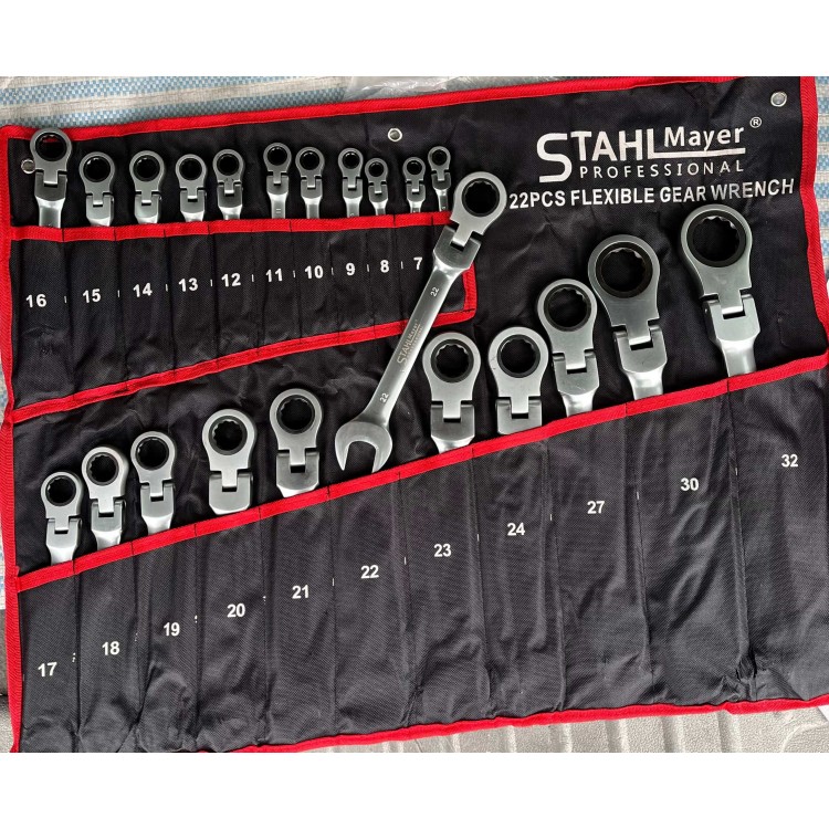 ЧУПЕЩИ ЗВЕЗДОГАЕЧНИ ТРЕСЧОТЪЧНИ КЛЮЧОВЕ 22 ч. Stahlmayer 6-32MM ЧУПЕЩИ ЗВЕЗДОГАЕЧНИ ТРЕСЧОТЪЧНИ КЛЮЧОВЕ 22 ч. Stahlmayer 6-32MM
